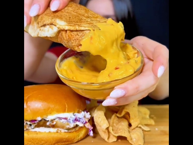 CHICKEN SHAWARMA, BURGER, CHIPS | FAST FOOD | ASMR MUKBANG #mukbang #asmreating #shawarma
