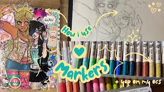 How I use acrylic markers+ yap on my ocs