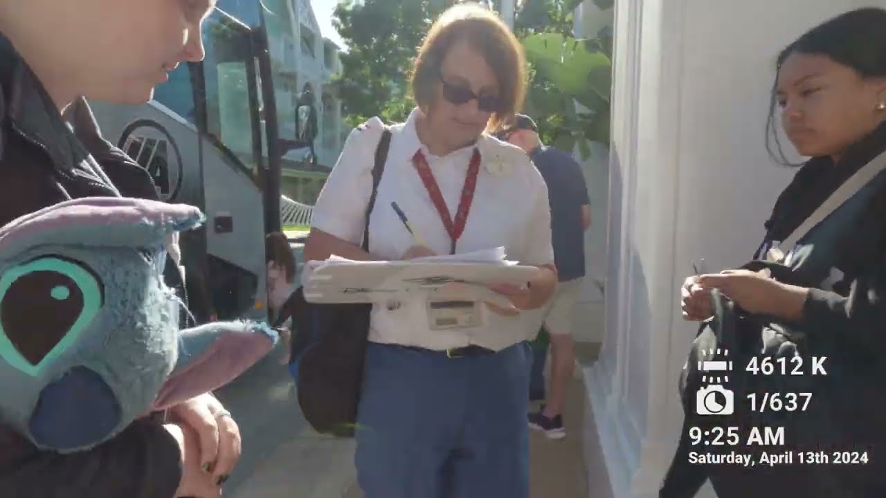 Boarding a Disney Cruise Bus at the Beach Club Resort