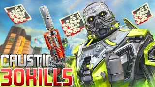 INSANE Caustic 30 KILLS and 7,576 Damage Apex Legends Gameplay Season 23