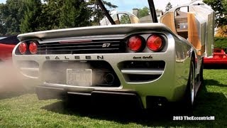 Saleen S7 Twin Turbo start up and LOUD revs at 2013 Marques d'Elegance!