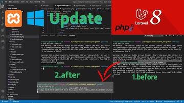Update XAMPP PHP 8 Laravel 8 fix error