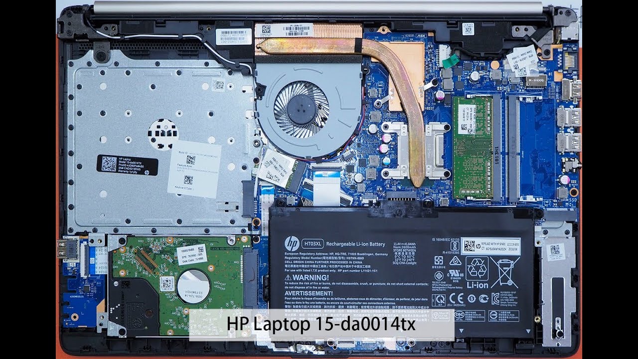 HP Laptop 15-da0014tx 拆機 (2018.06機型)