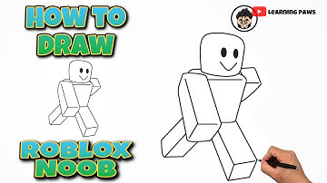 How To Draw A Roblox Noob | ROBLOX | Step By Step #drawing #drawingtutorial #roblox