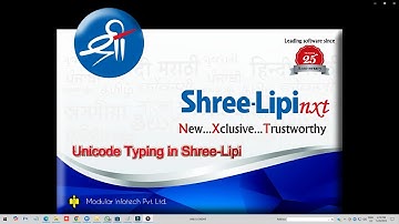 Unicode typing in Shree-Lipi nxt