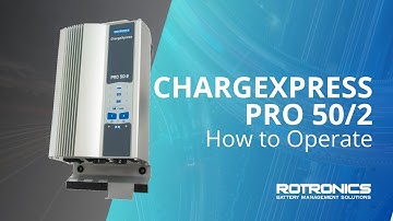 How to operate a ChargeXpress Pro 50/2 Diagnostic Charger