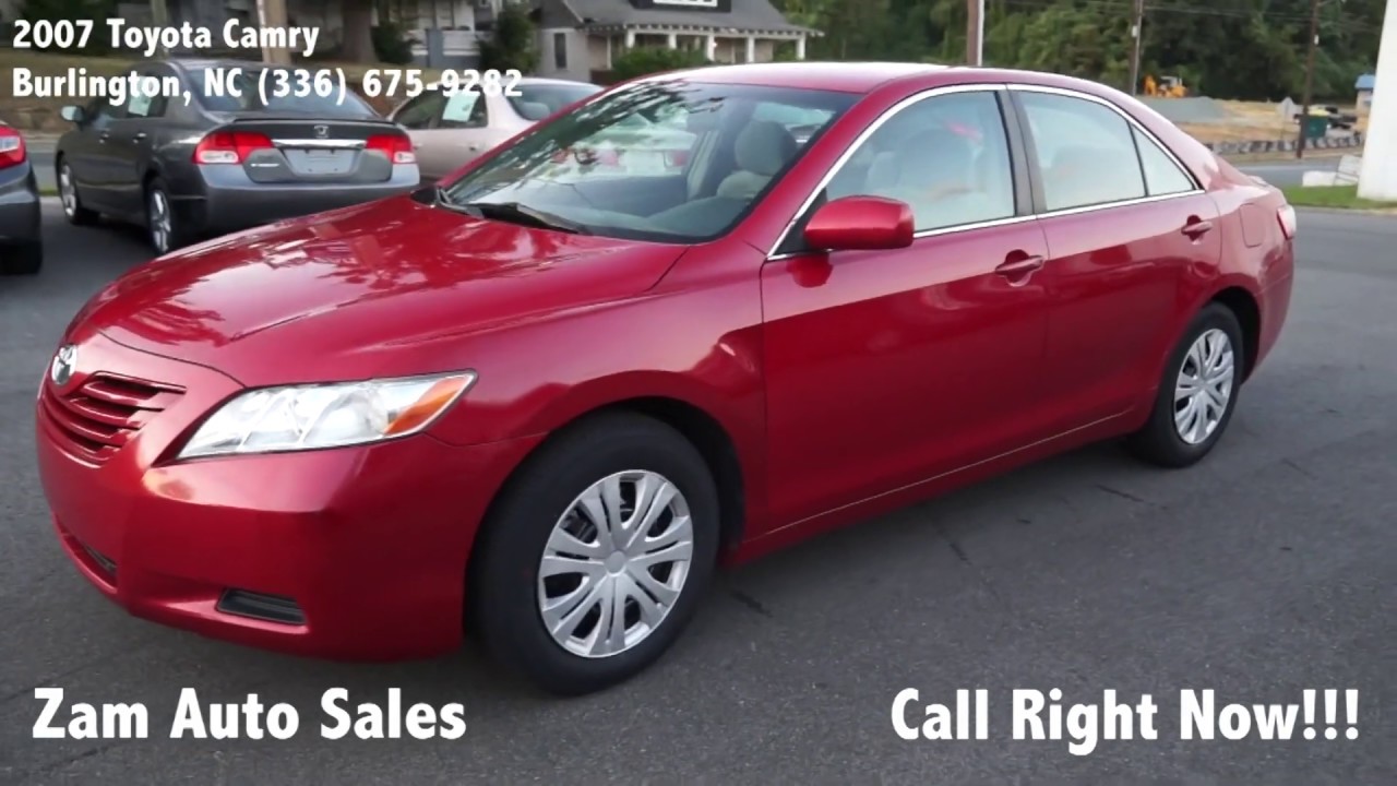 Used 2007 Toyota Camry Le Red Zam Auto Sales Llc 910 S