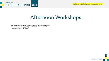 TSP 2020: The future of Accessible Information hosted by UKAAF