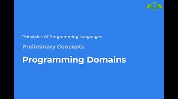Programming Domains | PPL | Principles of Programming Languages