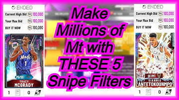 Make Millions of MT with These 5 SNIPE FILTERS - NBA 2K20 MyTeam