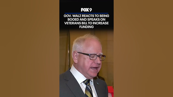 Gov. Walz reacts to being booed and speaks on veterans
