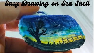 Easy Sea Shell Drawing Easy Acrylic Painting On Sea Shell How To Paint A Sea Shell