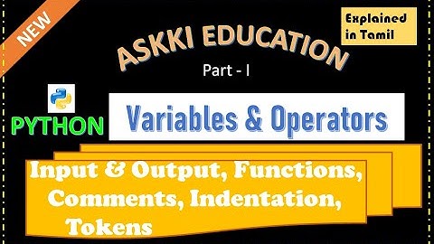 💥12th Computer Science Chapter 5 - Python : Variables and Operators | English Medium Part#1