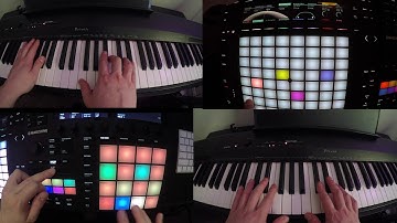 live r&b beats : Fingerdrumming on MK3 / Push 2 + Keys / Bass