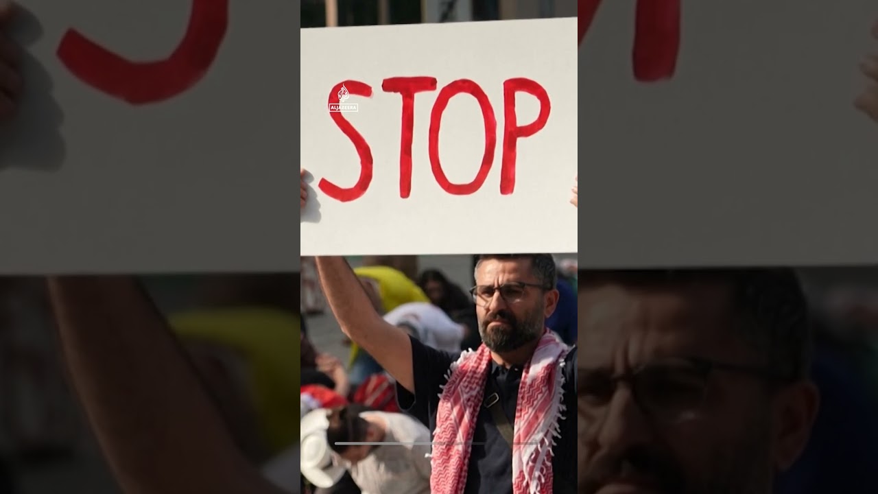 Greta Thunberg joins Brussels protest against Israel | AJ #shorts