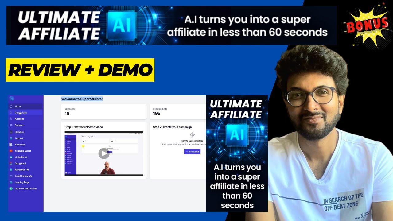 Ultimate Affiliate AI  Review + Demo – Create winning affiliate campaigns and generate free traffic!