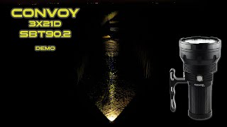 Convoy 3X21D Sbt90.2 New Thrower Flashlight Demo And Comparison In R