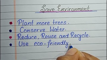 10 Lines on Save Environment//Save Environment in English//10 ways to save environment