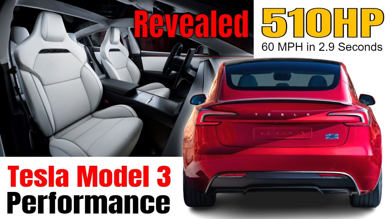 New Tesla Model 3 Performance Has 510 Horsepower and hits 60 MPH in 2.9 ...