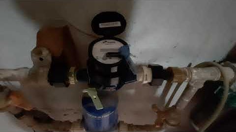 Medidor e totalizador eletrônico do consumo de água.