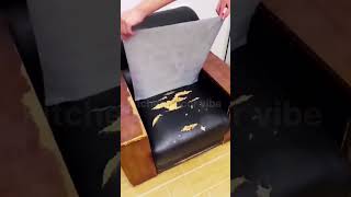 Red Self Adhesive Leather Repair Patch Demo | Bike Seat &amp; Furniture Makeover | Faux Leather Sticker