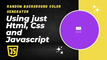 How to Make a Random Background Color Generator: HTML, CSS, & JavaScript Tutorial