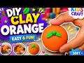 Kids Can Make This Clay Orange in Minutes! 🍊 Easy DIY Craft #artforkids #diycrafts #drawingtutorial