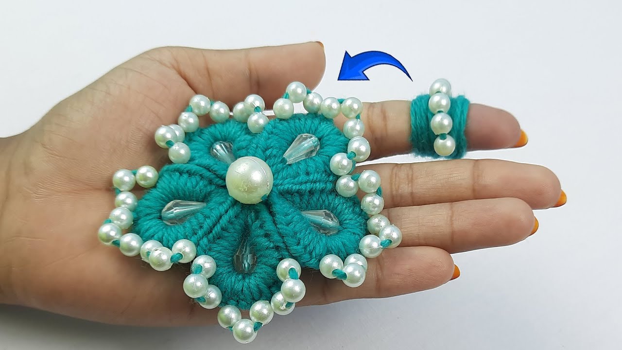 Superb Woolen Flower Making Trick with Finger - Hand Embroidery idea ...