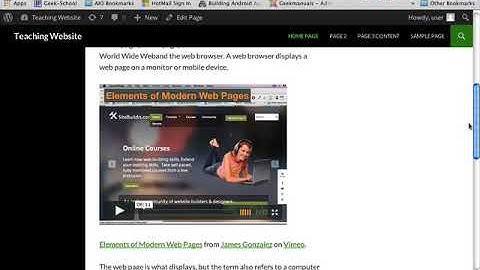 Intro to  WordPress 4, video 6  Widgets