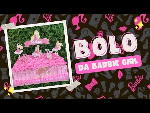 Bolo barbie girl 💓💞 #barbie #bolodabarbie #totalpink🌸🎀 #confeitar