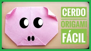 ?? Cómo hacer un Cerdito ? de papel ¡MUY FÁCIL ✅ | Carita de CERDO Origami ?