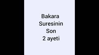 Bakara Suresinin Son Iki Ayetinin Fazileti