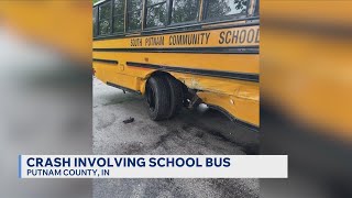 Car strikes bus with students onboard in Putnam County