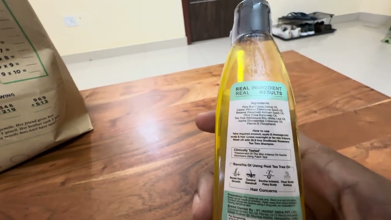 Soulflower Tea Tree Hair Oil | Hair Growth, Scalp Nourishment, Anti Dandruff