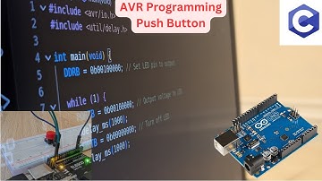 AVR Arduino Programming: Toggling an LED using a push button