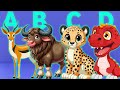 ABCD Jungle Safari Phonics Song 🎶 | Learn Animals, ABC &amp; Sounds for Kids ✨