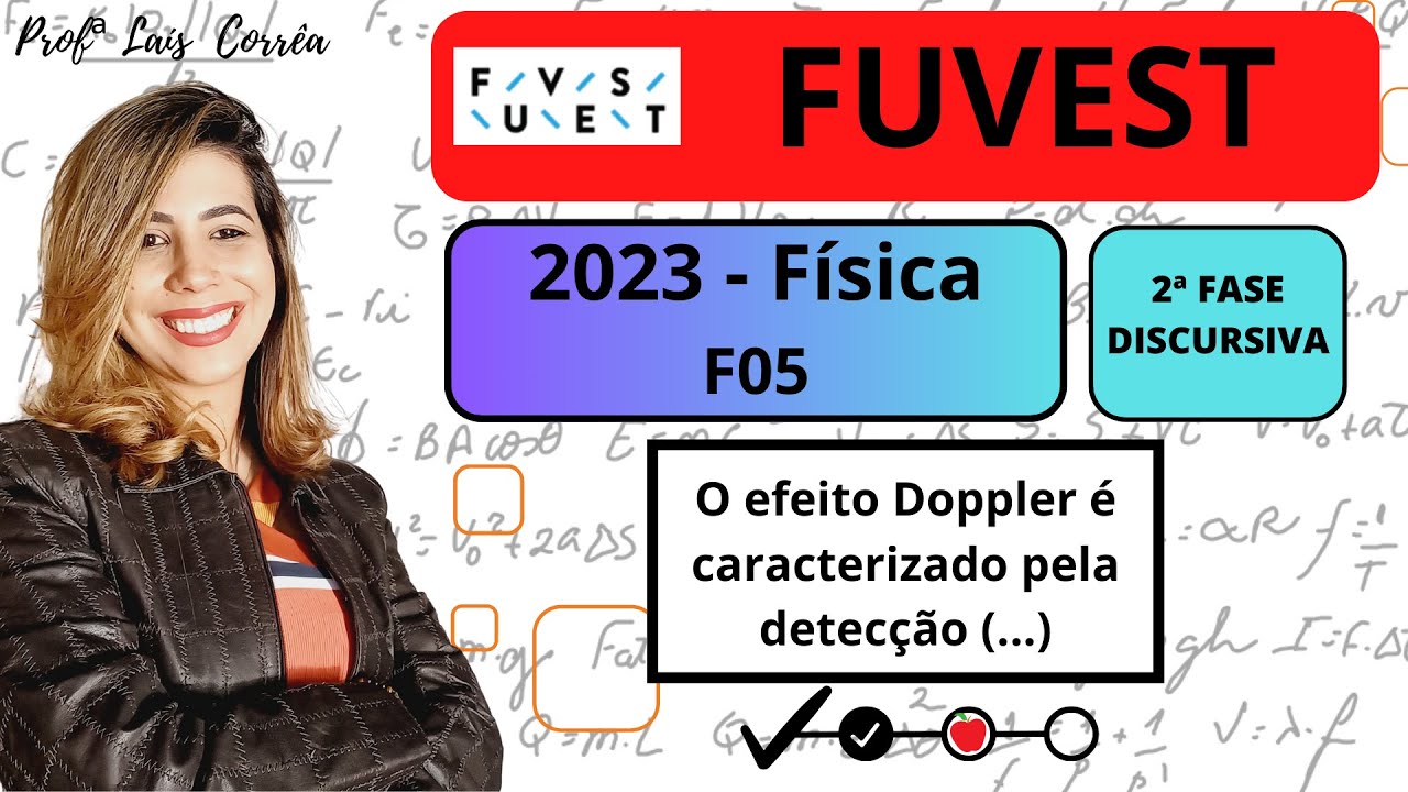 🔵 FÍSICA / FUVEST 2023 / QUESTÃO F 05 / 2ª  FASE / O efeito Doppler é caracterizado pela detecção...