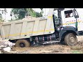 Tata 1618 4x4 tipper at work | offroad 4x4 machine