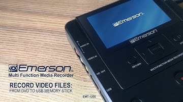 Emerson Multi Function Media Recorder - Recording files from DVD to USB