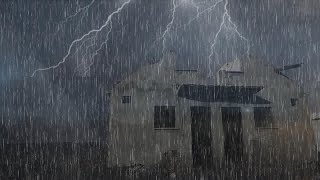 Rain Sounds for Sleeping & Thunder Sounds to Sleep Fast and Beat Insomnia on Concrete House