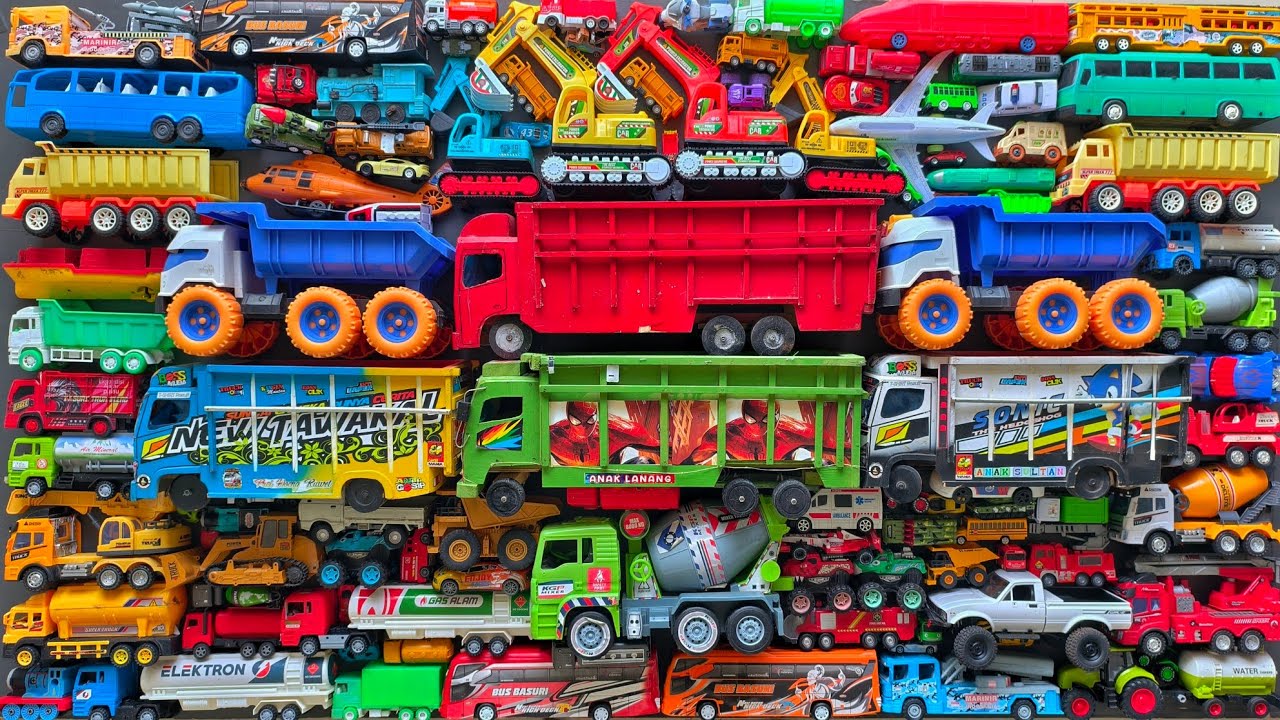 Mobil Mobilan Truk Oleng , Mobil Truk Molen, Mobil Balap, Truk Pasir, Excavator, Mobil Roket, Damkar