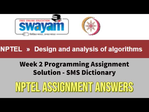 Week 2 Programming Assignment  SMS Dictionary solution | DAA NPTEL Programming Assignment Solution