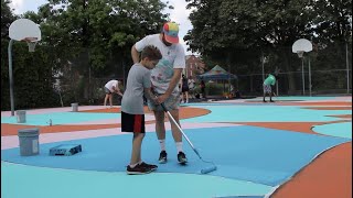 Check out Canada’s first WNBA-themed basketball court and the Toronto community that helped build it