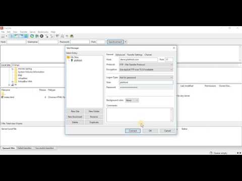 Use FileZilla to connect via FTP to your web hosting account