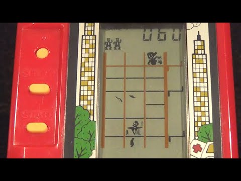 【レトロ 液晶ゲーム】タカトクトイズ ヒステリックママ クレージークライマー ビル登り 電子 ８０年 LSI LCD Hysteric mama TAKATOKU TOYS game 1982 ブラゼ