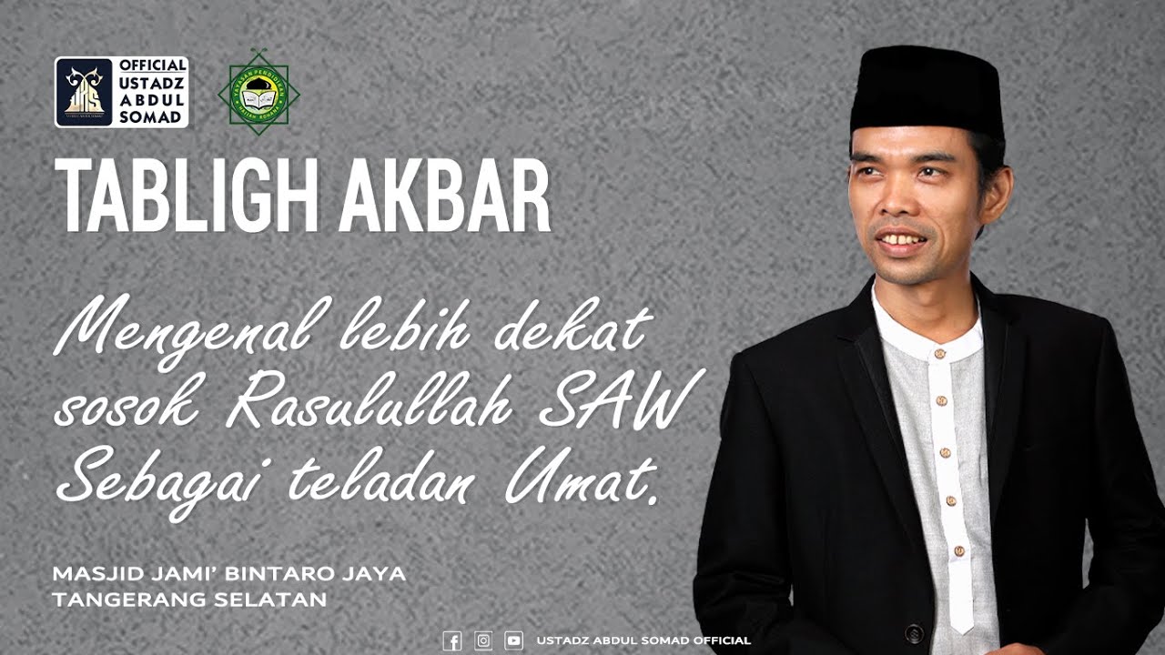 ⁣LIVE | TABLIGH AKBAR - MENGENAL LEBIH DEKAT SOSOK RASULULLAH SAW SEBAGAI TELADAN UMMAT | TANGSEL