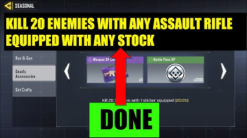 Kill 20 enemies with any assault rifle equipped with any stock