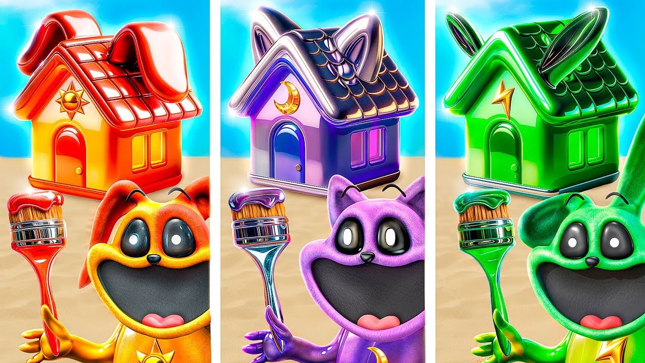 Stavíme malý domeček pro Catnapa! Jednobarevná výzva! Kdyby si mě adoptovala Poppy Playtime 3!