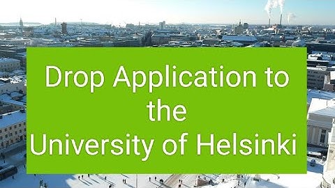 Applying to the University of Helsinki