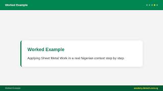 JSS 3 Basic Technology - Sheet Metal Work | Nigerian Curriculum screenshot 1